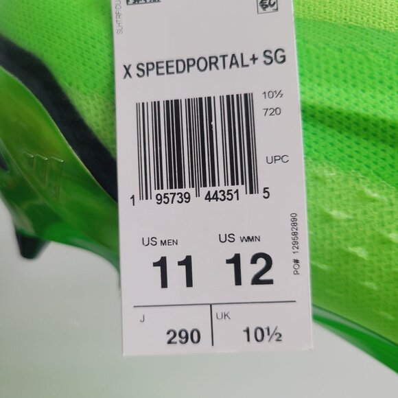 NEW Adidas X Speedportal+ SG Soccer Cleats GW8418 Size 11 Green main image 4